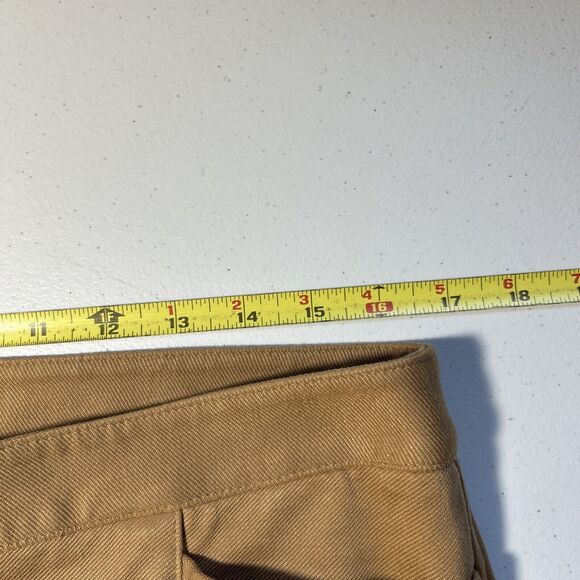 Talbots Women’s Sz 12 Pants Skinny Ankle Equestrian Jegging Tan Faux LeatherTrim - Picture 7 of 10